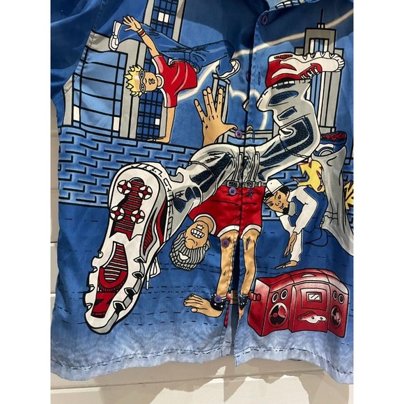 VTG one By one youth 14 Anime Mega Boot hip hop line dance boombox Graphic Shirt - Picture 2 of 9